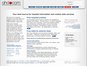 AHD.com American Hospital Directory