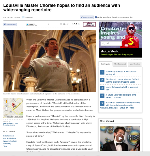 Feature-Courier-Journal-Louisville-Master-Chorale Courier Journal Arts Feature